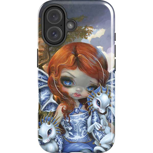 Fairy and Dragons with White and Blue Porcelain Wings by Jasmine Becket-Griffith iPhone 16 Plus Magsafe Impact Case